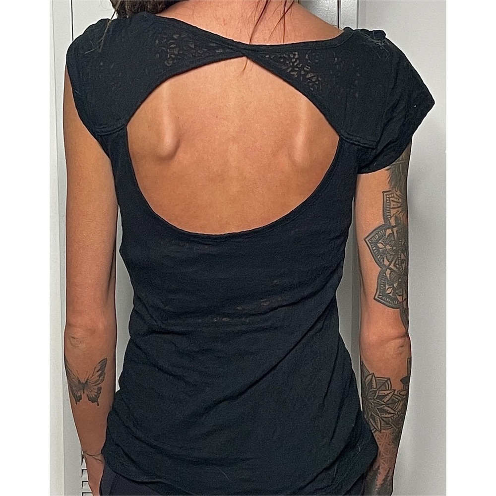 Rue 21 Black Cutout Top